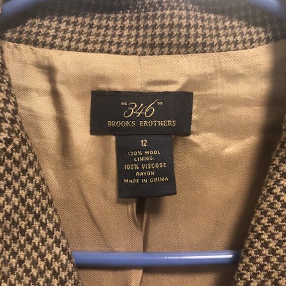 Brooks Brothers Houndstooth Blazer Wool - Picture 2 of 3